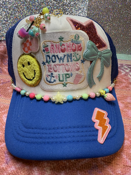 Anchors Down Bottoms Up Trucker Hat