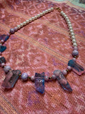 Purple and Aqua Stone Necklace