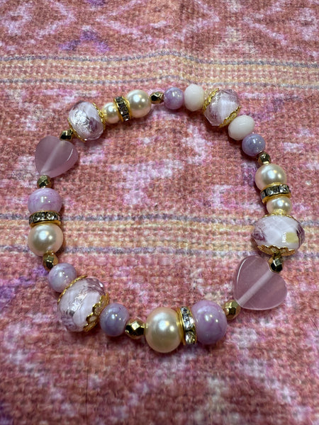 Glass Heart Bracelet