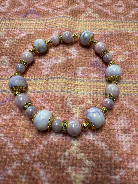 Purple Marble Bracelet