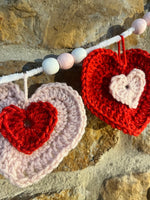 Crochet Heart Garland